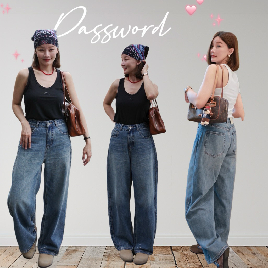 Password 77007• กางเกงยีนส์ barrel เข้าใหม่