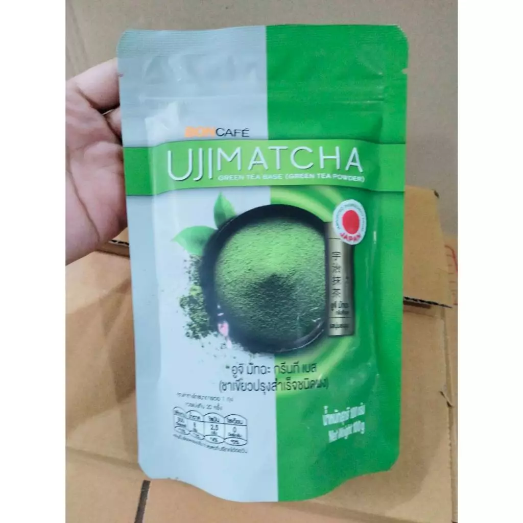 BONCAFE - ชาเขียว อูจิ มัทฉะ กรีนที เบส Bontea Uji Matcha Green Tea Base (100 กรัม)