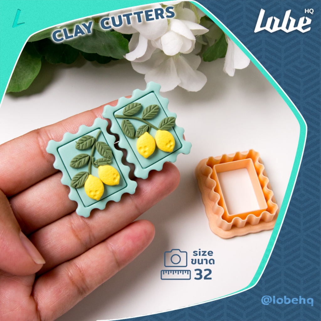 พิมพ์กดดินโพลิเมอร์รูปทรงแสตมป์ C/ Stamp Shape C Polymer Clay Cutter by lobehq/ Clay Mold Tools