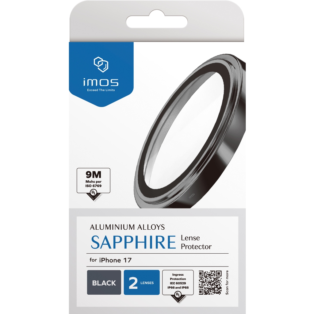 IMOS Sapphire Lens Protector Aluminum Frame for iPhone 17 By Dotlife