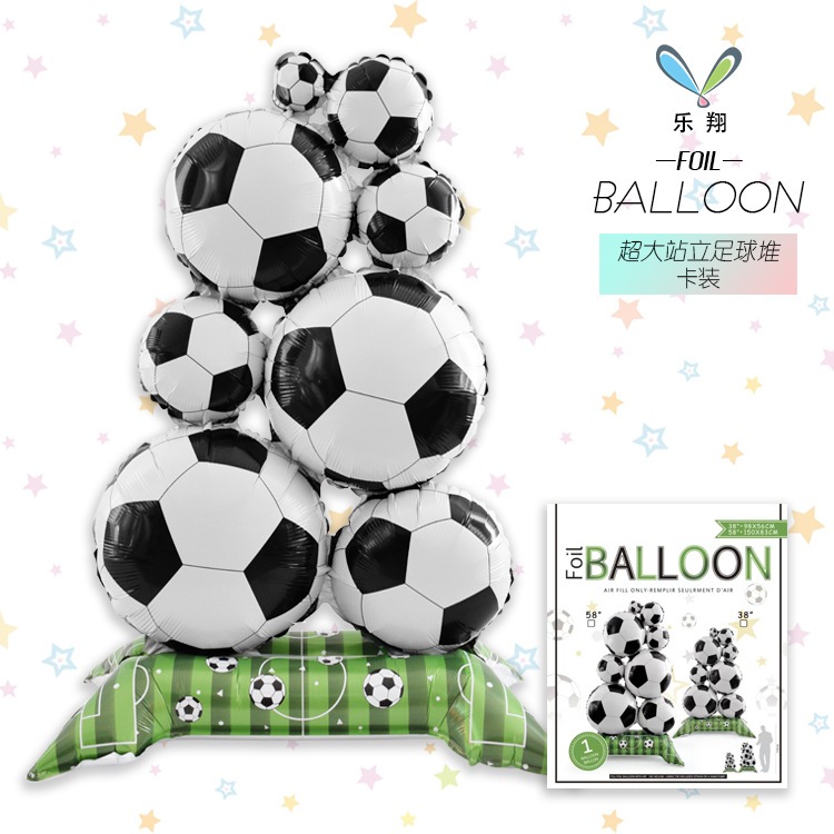 ลูกโป่งลูกบอล ธีมกีฬา ลูกฟุตบอล ลูกบาส ลูกวอลเล่ย์ ลูกรักบี้ ถ้วยแชมป์ - รูปที่ 7