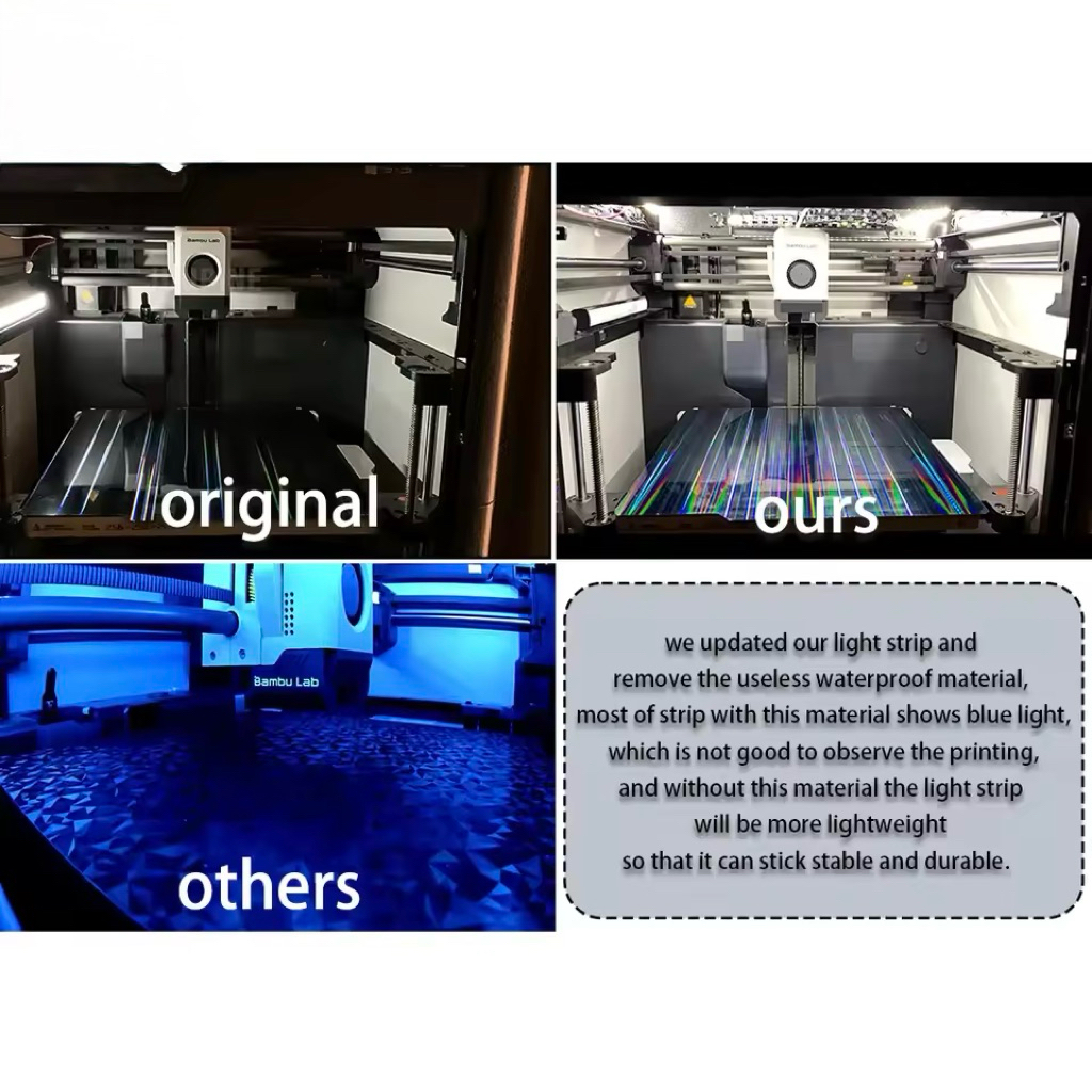 ไฟ LED Strip Bambu Lab – ไฟเสริม Super Bright 5V ยาว 150 ซม. กันน้ำ IP44 สำหรับรุ่น P1P / P1S / X1C ราคา ถูกที่สุด ดีลบีเคเค แกลเลอรีภาพที่ 6