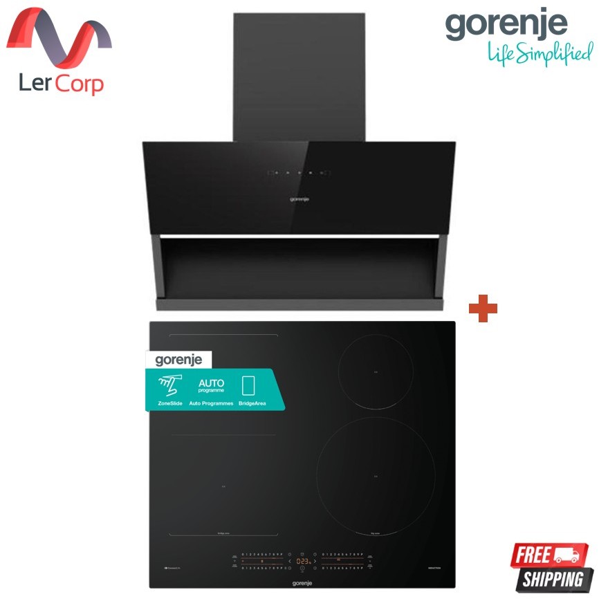 (Gorenje) เครื่องดูดควัน รุ่น PWHI94BG-TH + เตาไฟฟ้า GI6432BSCWF อินดักชั่น 4 หัว