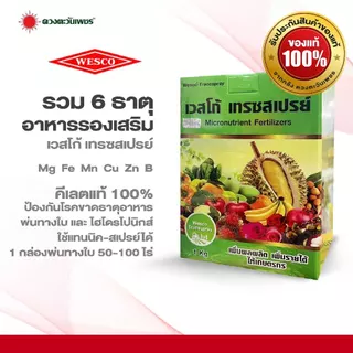 เทรซสเปรย์ รวมธาตุอาหารรอง-เสริม เวสโก้ 1 กิโลกรัม สามารถใช้แทน นิค-สเปรย์ได้