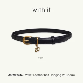 Withit leather belt hanging W charm เข็มขัดพร้อมชาร์มตัว W - ACW99346