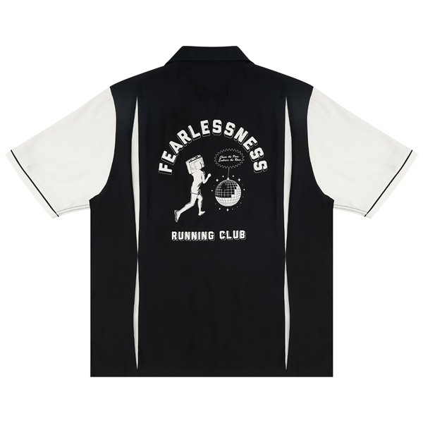FEARLESSNESS  Track & Tempo Bowling Shirt - Black