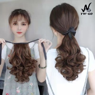 (28/35/45/55CM)สายรัดวิกผมหางม้า สังเคราะห์ Hairpiece คลิปผม…