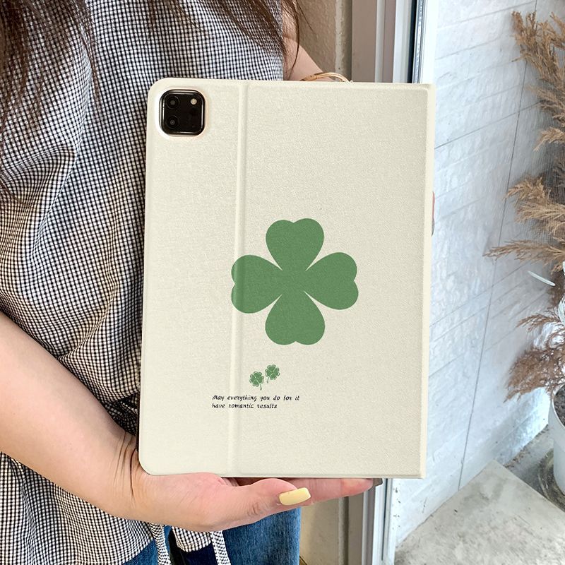 เคสไอแพด หมุน 360° วัสดุPC โคลเวอร์สี่แฉกนำโชค Gen10 Gen9 Gen8 Air7 13“ สำหรับ iPad Air5 Air4 Pro11 ราคา ถูกที่สุด ดีลบีเคเค แกลเลอรีภาพที่ 2