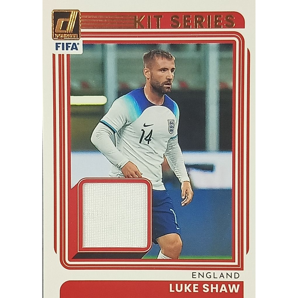 การ์ดผ้า Card LUKE SHAW 2022-23 PANINI DONRUSS SOCCER KIT SERIES RELIC SP #KS-LSH ENGLAND