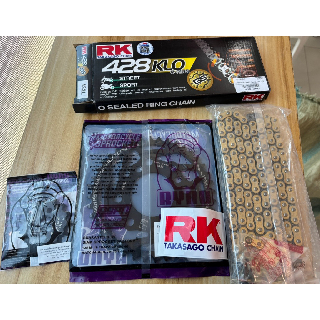 ชุดโซ่-สเตอร์ CT125 14/40 โซ่ทองดำ RK O-RING
