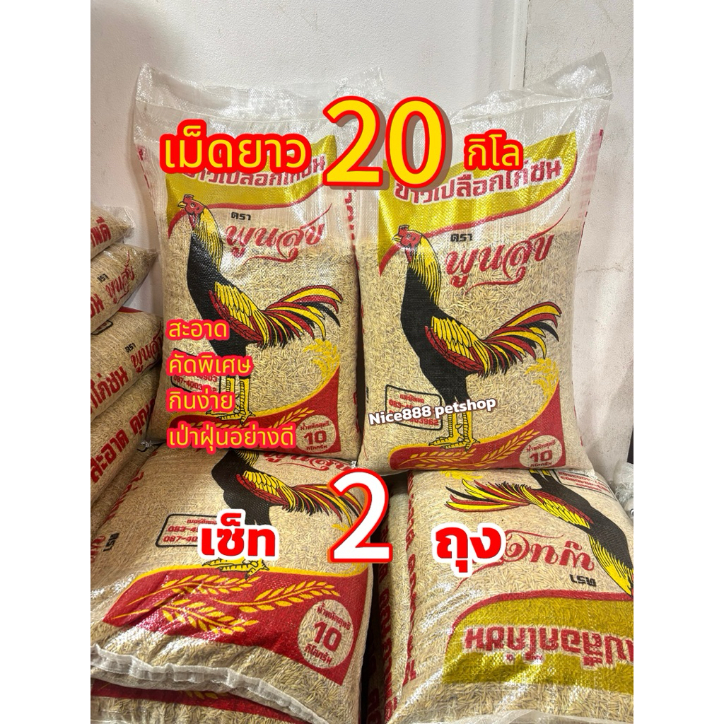 ข้าวเปลือกไก่ [[เม็ดยาว]] 20กิโลกรัม