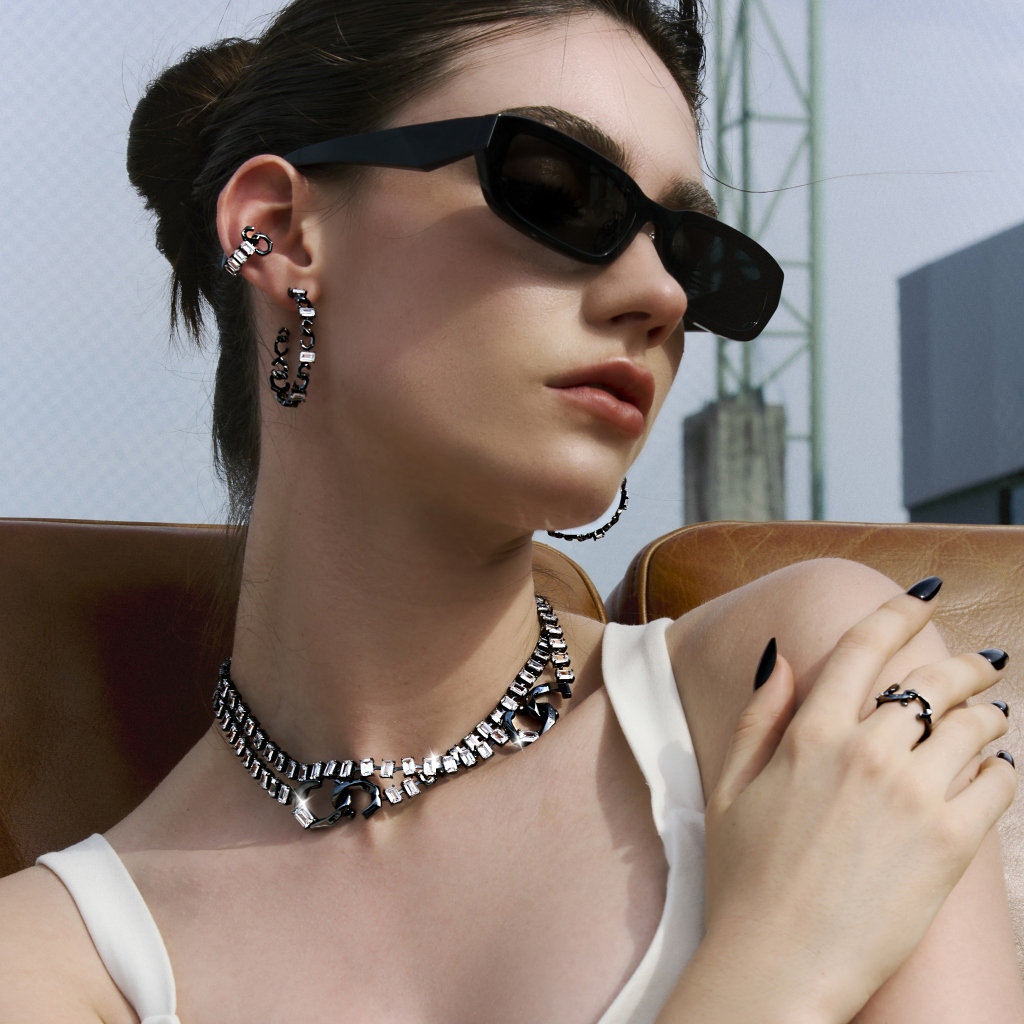 SWAN - Unbound Necklace สร้อยคอเงินแท้ ฝังเพชรคิวบิกเซอร์โคเนีย สร้อยที่ใส่ได้ทุกวัน Match - รูปที่ 2