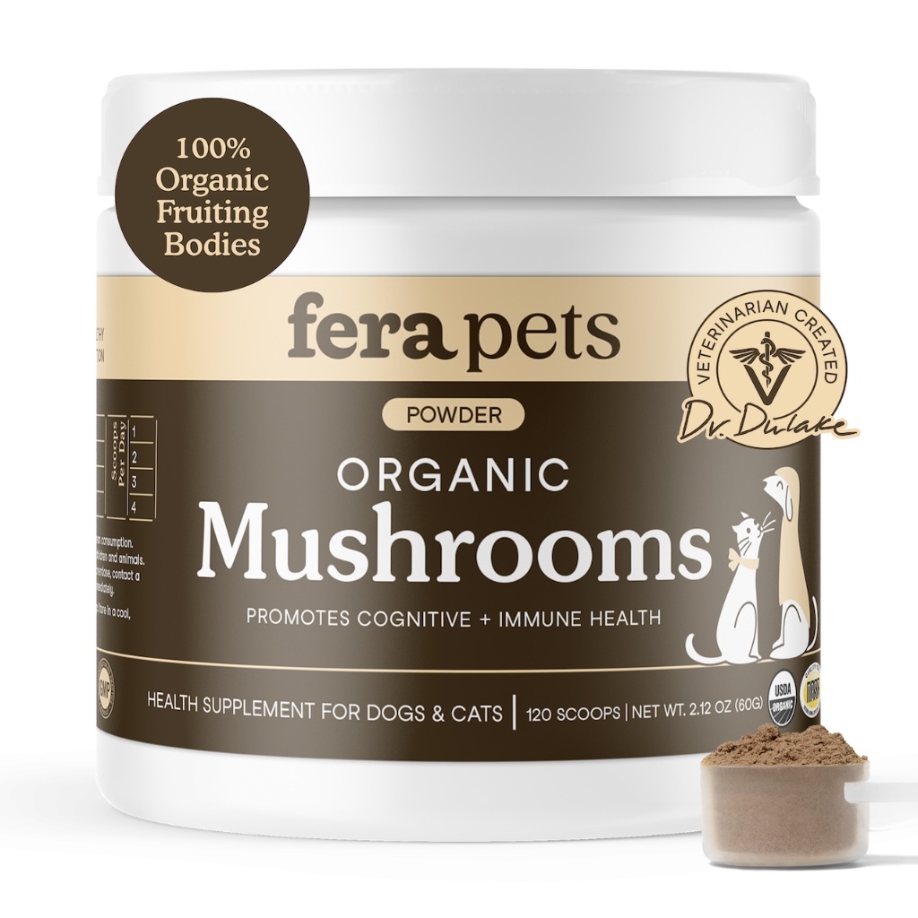 Fera Pets USDA Organic Mushroom Blend for Immune Support for dogs and cats