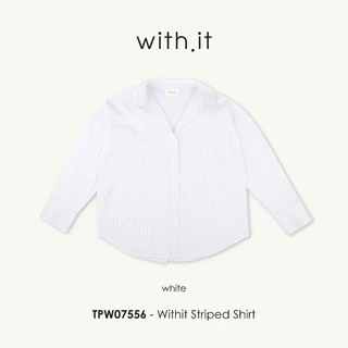 Withit Signature Striped Shirt เสื้อเชิ้ตลายทางโอเวอร์ไซส์ - TPW07556