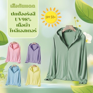 12สี เสื้อกันเเดด เสื้อเเจ็ตเก็ตกัน UV พร้อมหมวก ระบายอากาศ …