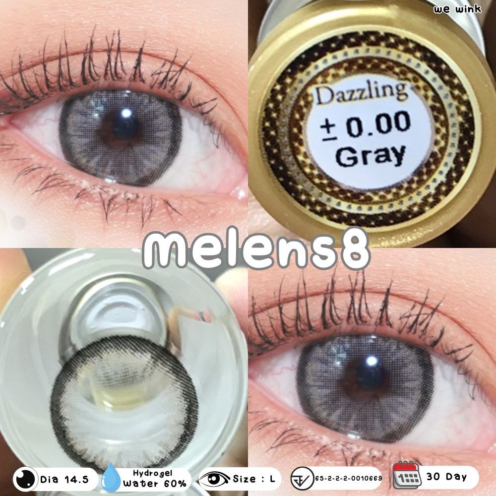 "มีค่าสายตา"  คอนแทคเลนส์ : Dazzling / Mini Dazzling สวยหวานคม ตัดขอบดำ เลนส์ไฮโดรเจล ค่าอมน้ำ 60%