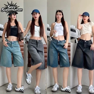 กางเกงยีนส์ผู้หญิง ขาสั้น 5ส่วน ผ้าไม่ยืด ยีนส์พรีเมียม ใส่ได้ทั้งเอวสูง เอวต่ำ