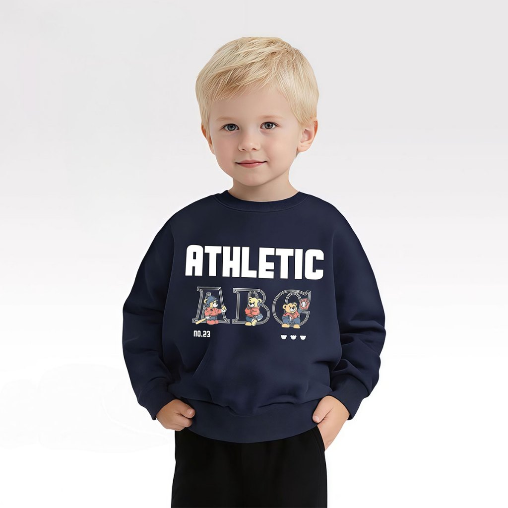 Beryl kids🌸เสื้อยืดแขนยาวเด็ก 🎀เสื้อฤดูใบไม้ร่วงเด็กผู้ชาย พิมพ์ลายหมีน้อยน่ารัก ดูดซับเหงื่อ ระบายอากาศได้ งานเย็บอย่าง - รูปที่ 5