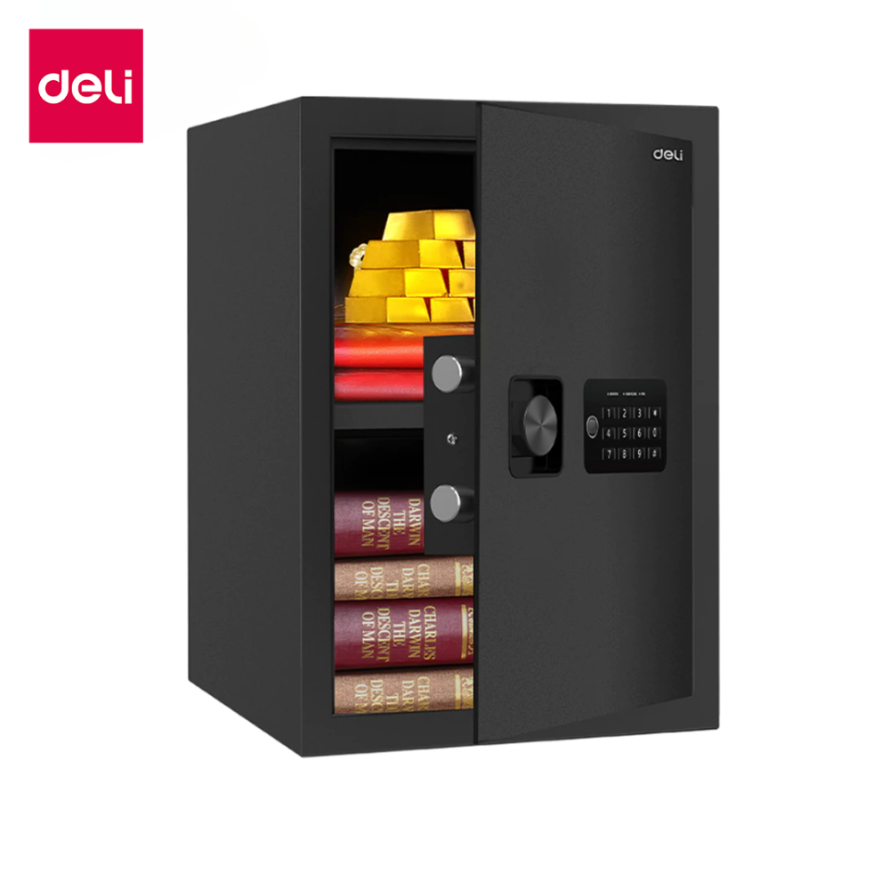 Deli ตู้เซฟ เซฟนิรภัย ฟังชั่นครบ 2ระบบทั้งกุญแจและรหัสผ่าน ช่วยเก็บของมีค่ารักษาปลอดภัย Safe Box