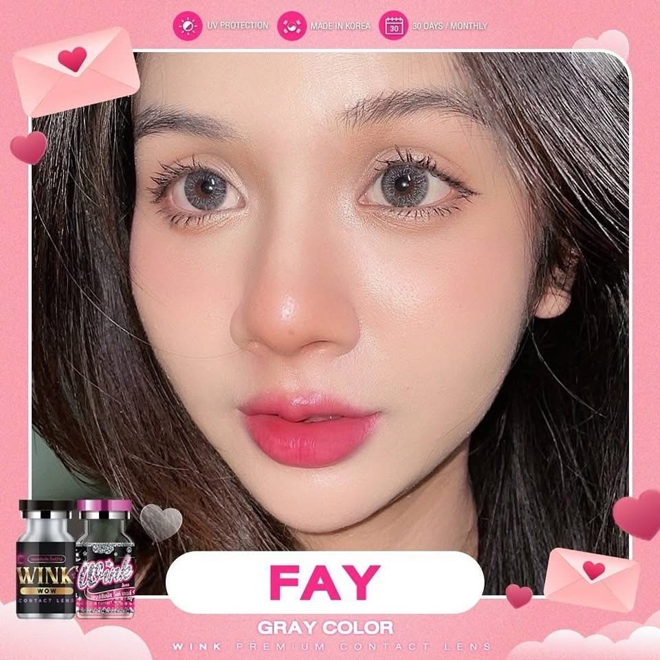 บิ๊กอาย Fay Wink คอนแทคเลนส์ ถนอมดวงตา แบบรายเดือน  "สินค้าถ่ายจากเลนส์จริง"