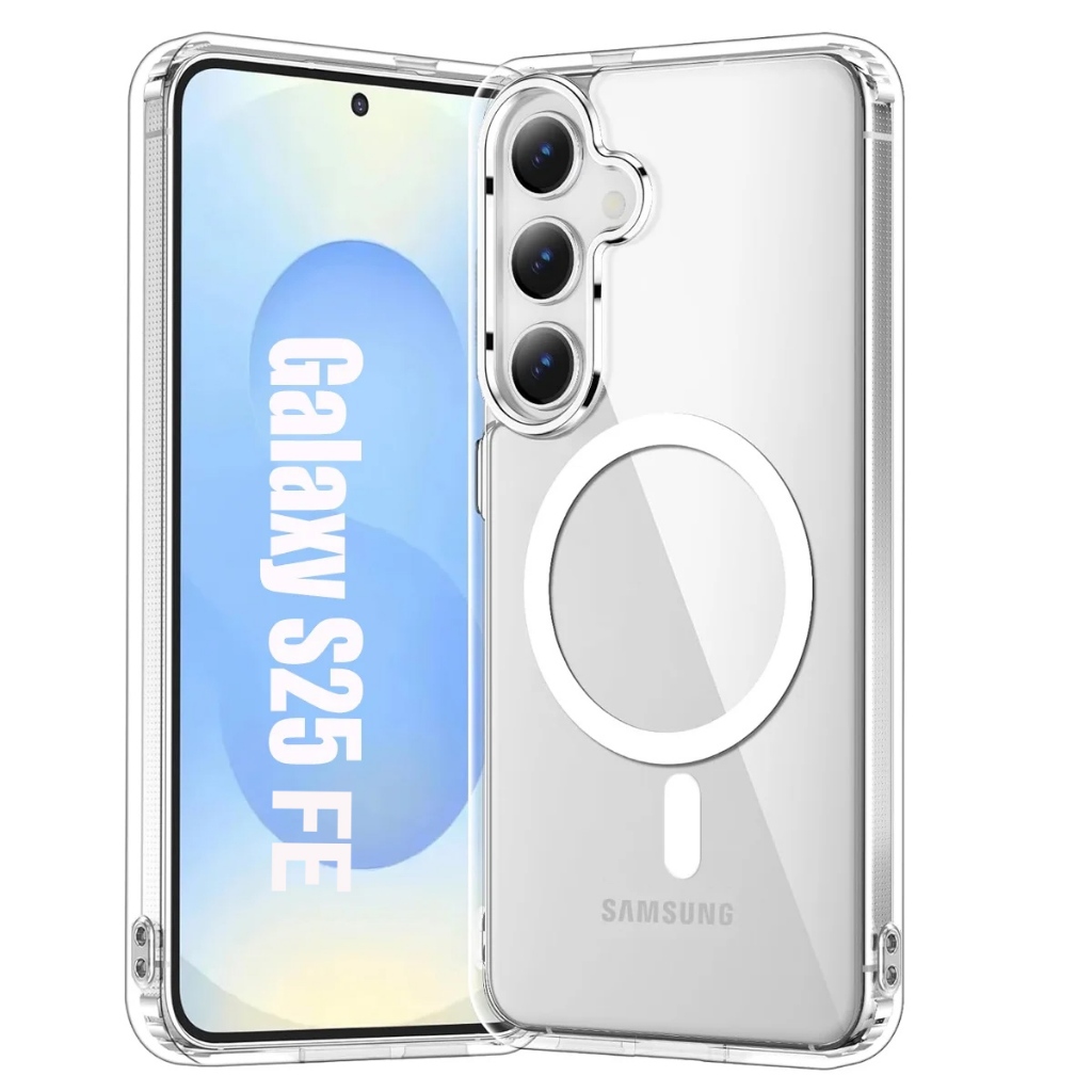 เคสชาร์จไร้สาย Samsung S25 FE / S24 FE / S23 FE / S25FE / S24FE / S23FE / S24 / S24+ Plus เคสใส เคสแ