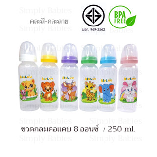 (ขวดทรงกลม 8 ออนซ์)ขวดคอแคบ ทรงกลม ขนาด 8 ออนซ์ มีจุกนมแบบปก…