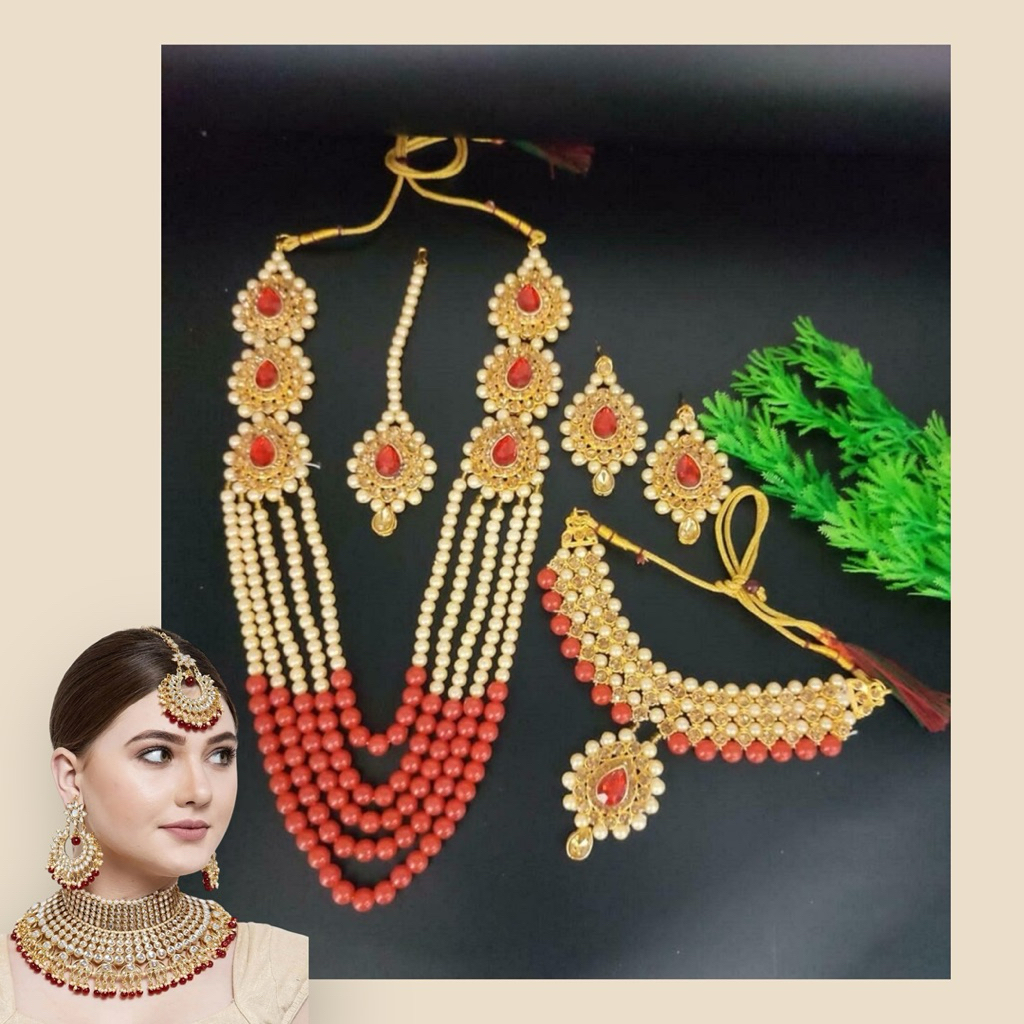 Indian Jewelry Full Set ชุดเครื่องประดับอินเดีย ครบเซ็ต งานแต่ง งานบุญ