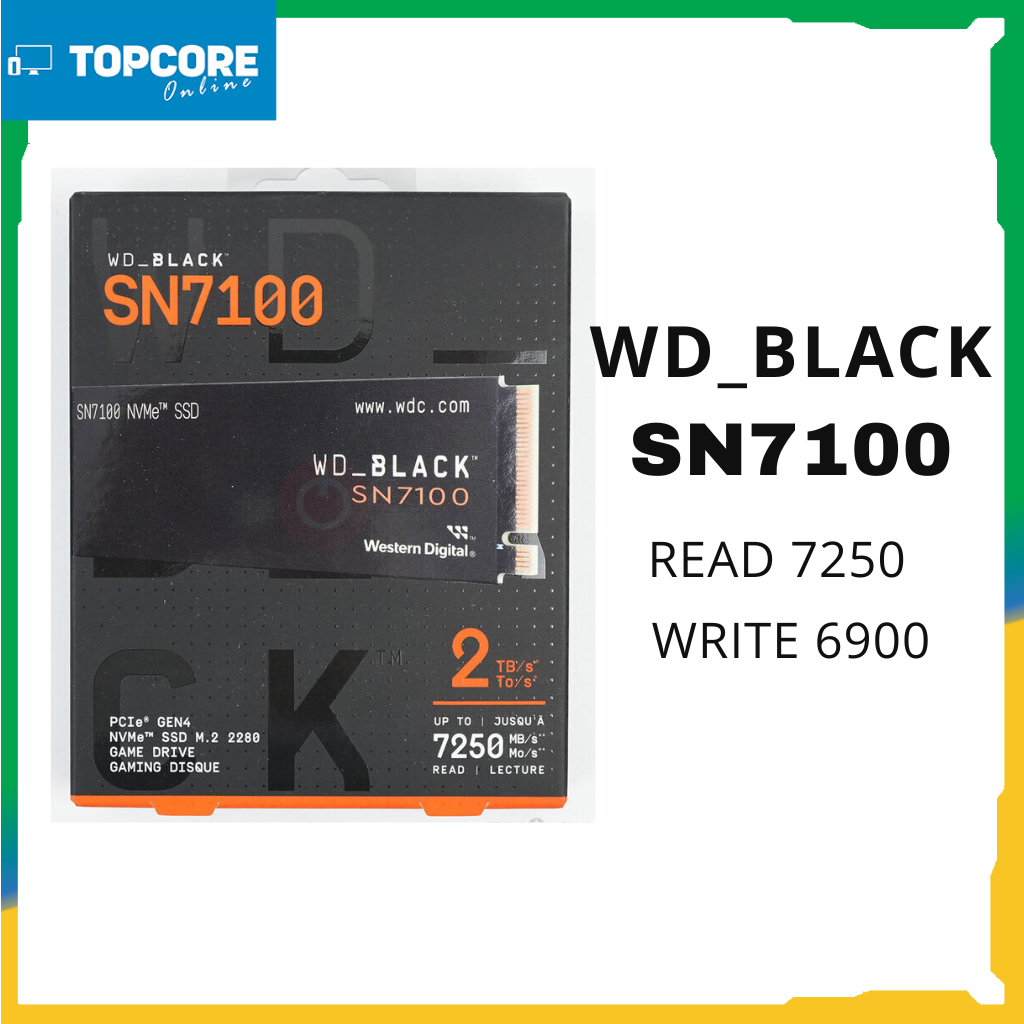 2TB / 1TB  / 500GB SSD WD BLACK SN7100 PCIe 4x4 NVMe M.2 2280 ของใหม่