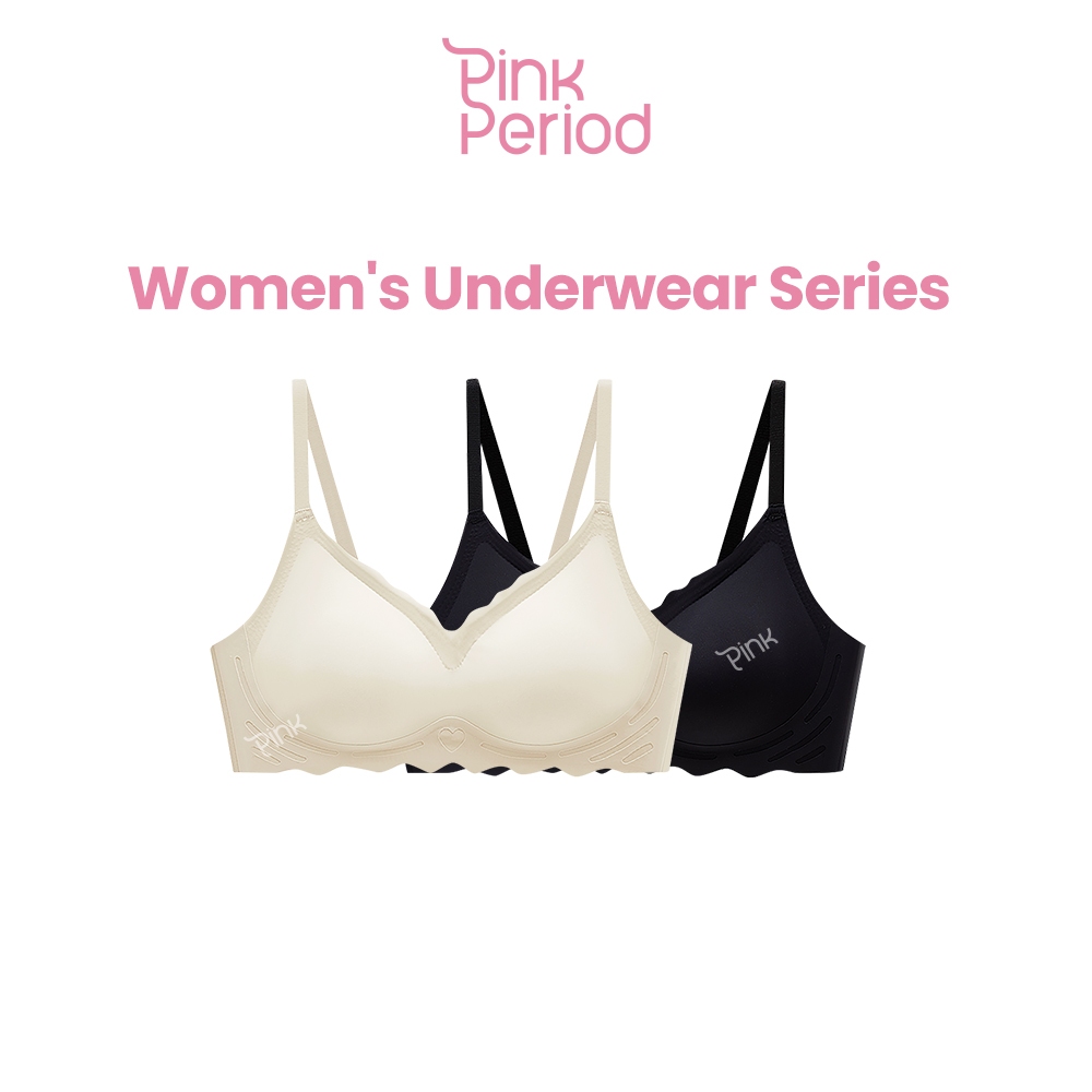 [Set 2 ชิ้น] Pink Period BRA เจลลี่บราไร้โครง บราฟองบาง ไร้ขอบ กระชับ อกชิดสวย อก เก็บทรงสวย ผ้านิ่ม