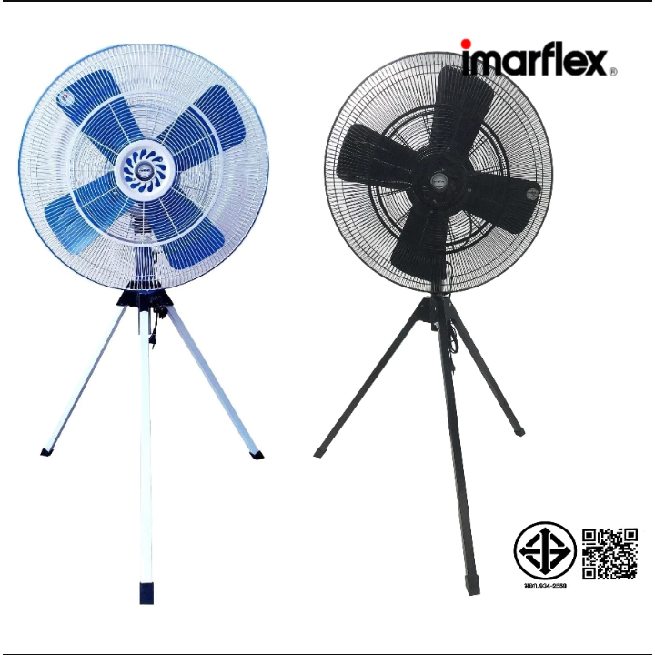 IMARFLEX พัดลมอุตสาหกรรม ขนาด 24 นิ้ว ใบพัดเหล็ก 4 ใบพัด มีให้เลือก 2 สี รุ่น IF-F600