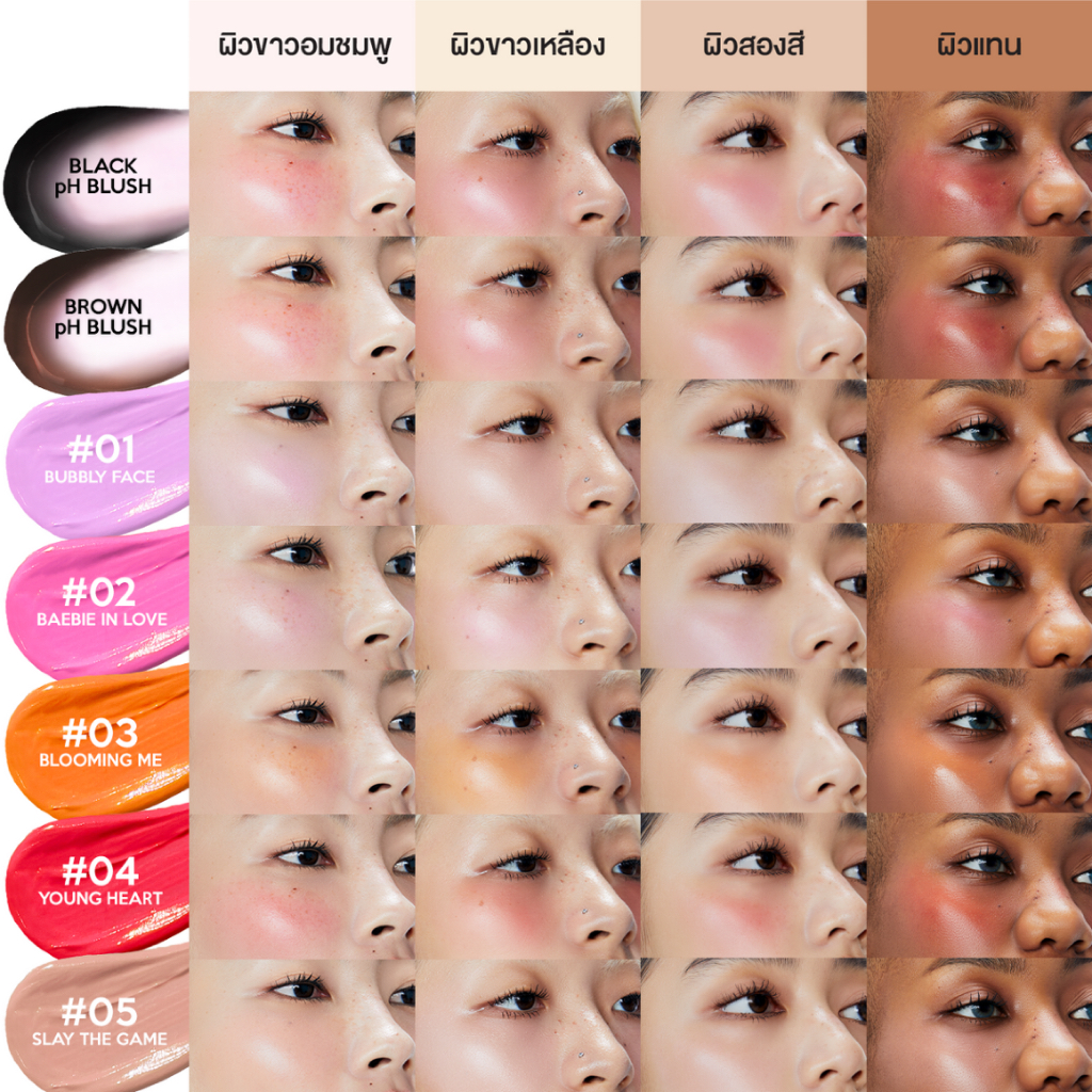 (เช็คสีก่อนกด!) LA GLACE BLUSH 14 SHADES | ครีมบลัชลากลาส 14 สี บลัชดำ pH สนุกกับหลายโทน ครีมบลัช สีชัด เกลี่ยง่าย ติดทน - ภาพย่อย 2