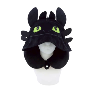 หมอนรองคอ เขี้ยวกุด มีหมวกฮู้ด Toothless Live รุ่นใหม่💥ลิขสิทธิ์แท้ จาก Dreamworks How To Train Your Dragon