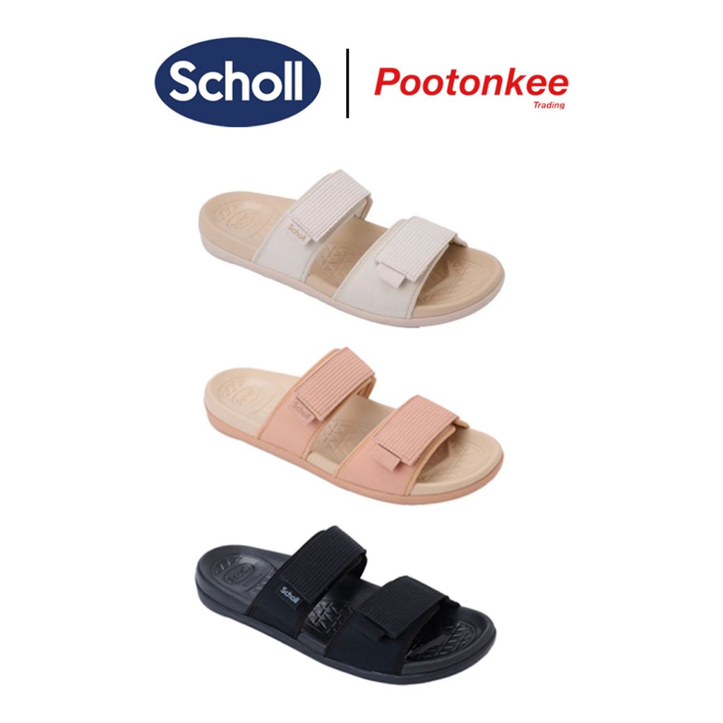 Scholl รองเท้าสกอลล์-เพิร์ล Pearl รองเท้าแตะแบบสวม สำหรับผู้หญิง เทคโนโลยี Bioprint รองรับทุกสรีระเท้า สวยสายคาด