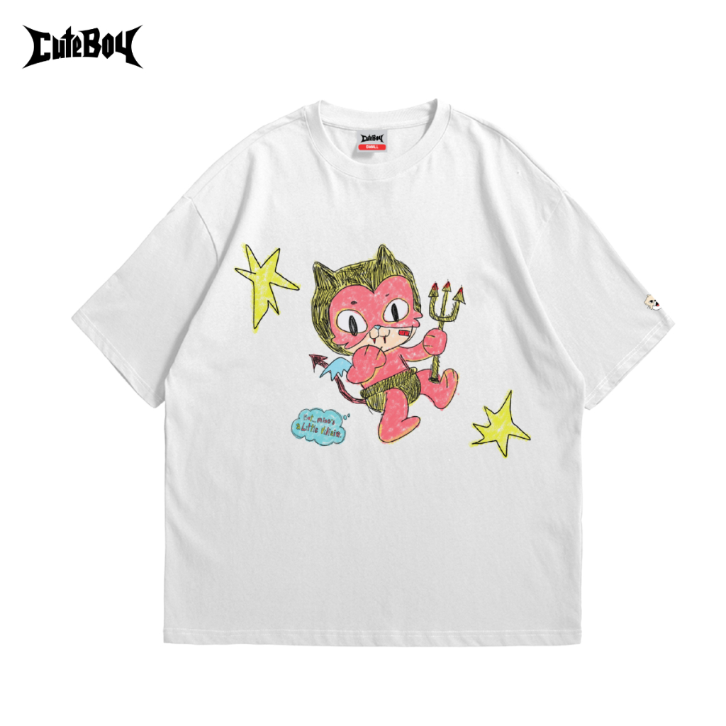 CuteBoy | CB Sketch [Black] T-Shirt เสื้อยืด แขนสั้น ทรงโอเวอร์ไซส์