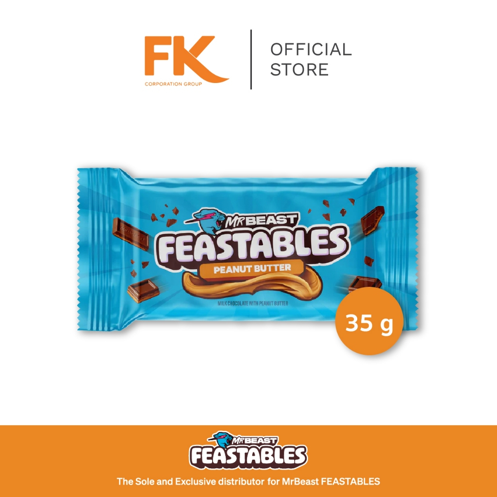 พร้อมส่ง 🍫 ช็อกโกแลตมิสเตอร์บีส สุดฮิต MrBeast Feastables Chocolate ขนาด 35 กรัม มีให้เลือก 3 รสชาติ