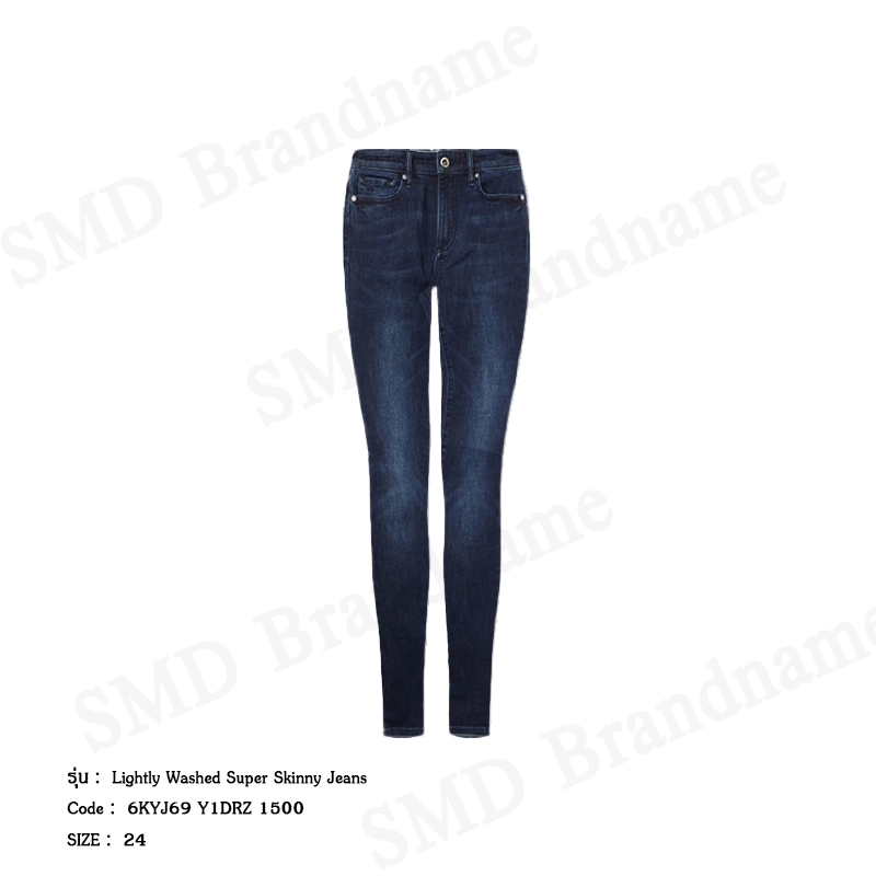 Armani Exchange กางเกงยีนส์ผู้หญิง รุ่น A/X Lightly Washed Super Skinny Jeans Code: 6KYJ69 Y1DRZ 150