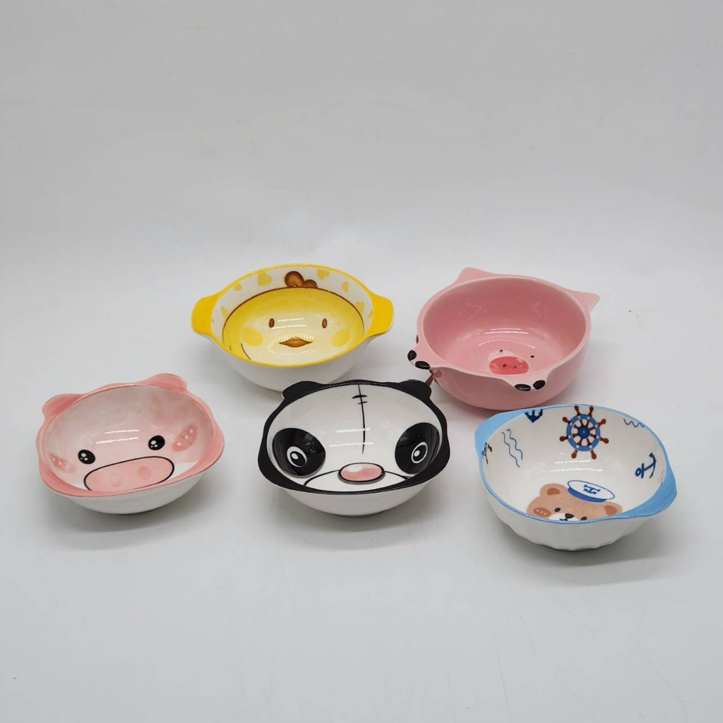 เซรามิก ถ้วยน้ำจิ้ม4นิ้ว ลายการ์ตูน ราคาต่อ1ชิ้น ถ้วยแบ่ง4นิ้ว