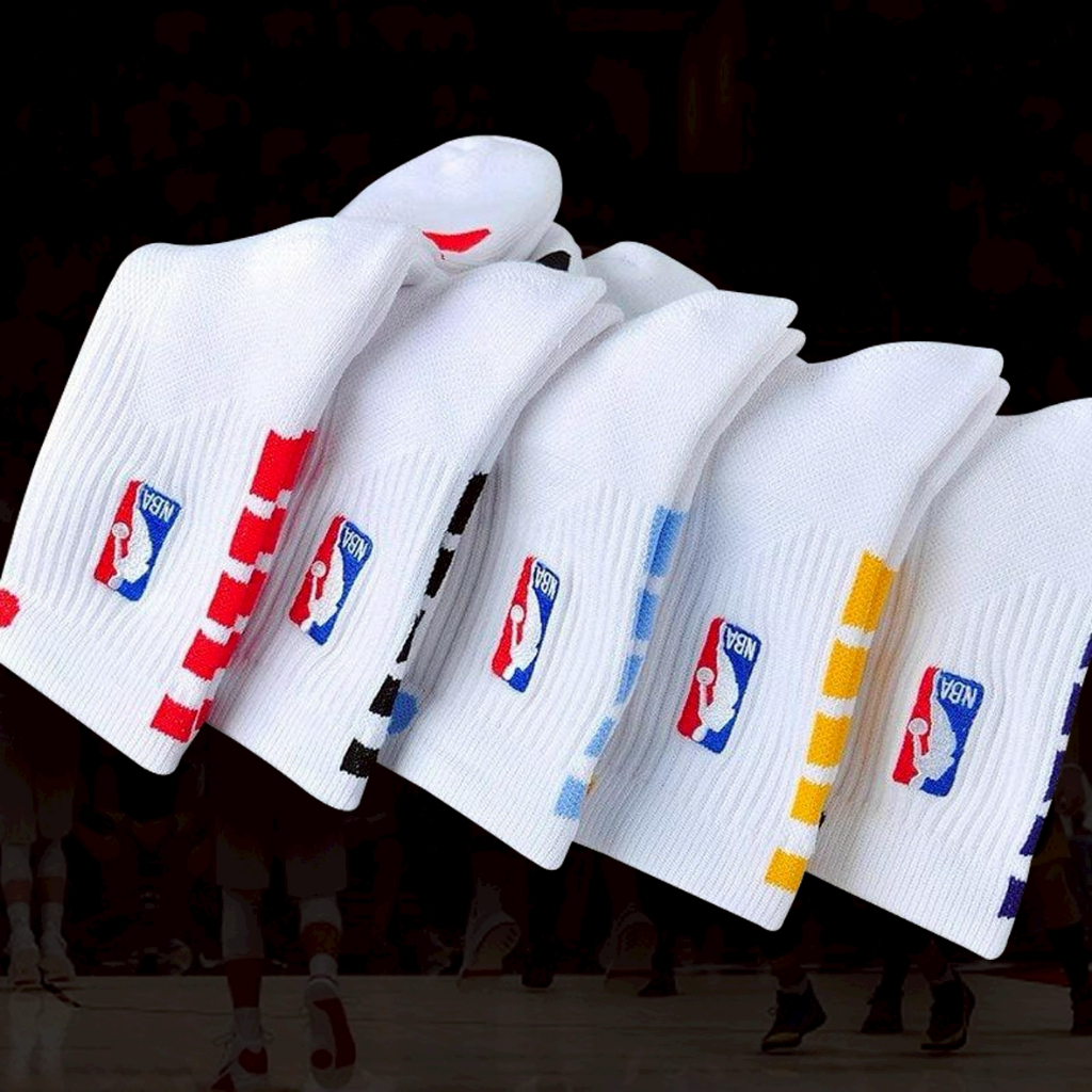 ถุงเท้ากีฬา ถุงเท้าบาสเก็ตบอล NBA ข้อสูงแบบหนา