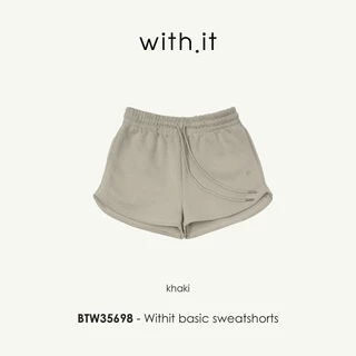 Withit basic sweatshorts กางเกงวอร์มขาสั้น - BTW35698