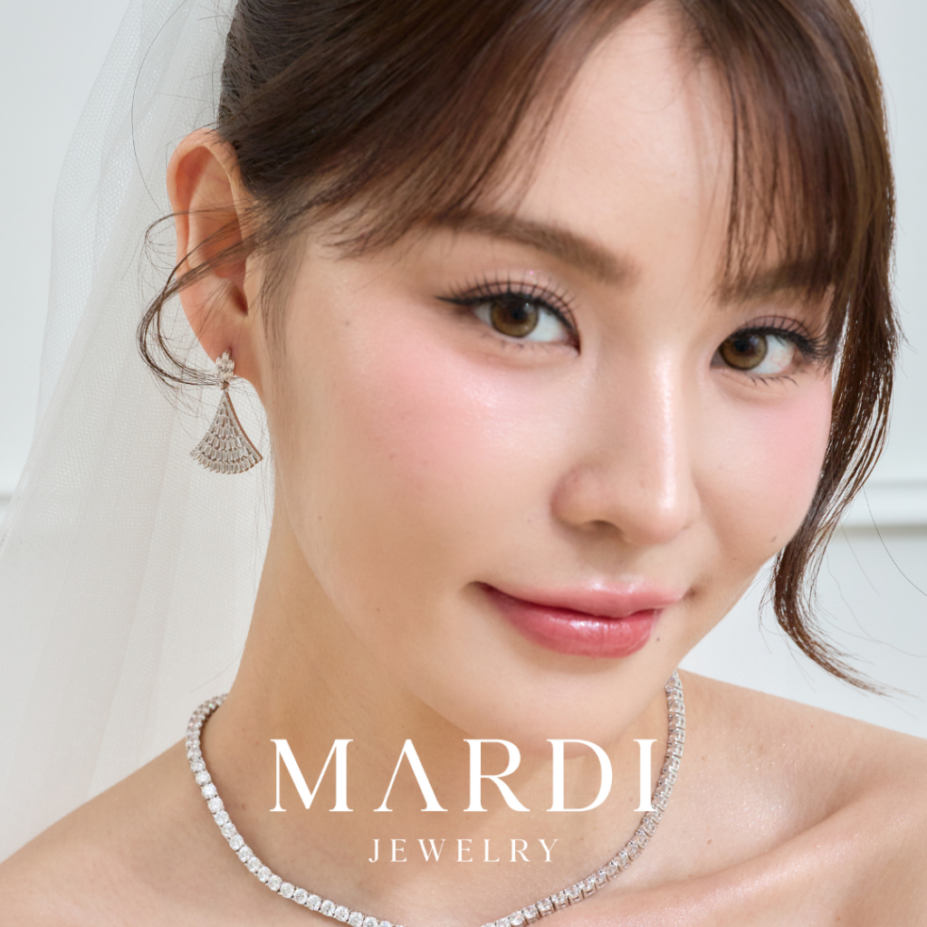 Mardi Jewelry ต่างหูเงินแท้ 925 ต่างหูออกงาน Marry Molly Earrings ต่างหูเจ้าสาว