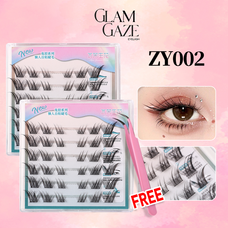 GLAM GAZE ขนตาปลอม 3D ไม่ต้องใช้กาว มีกาวในตัว ขยายตา ติดทน ใช้ซ้ำได้ เหมาะสำหรับมือใหม่ 30/36 ช่อ/กล่อง - รูปที่ 2