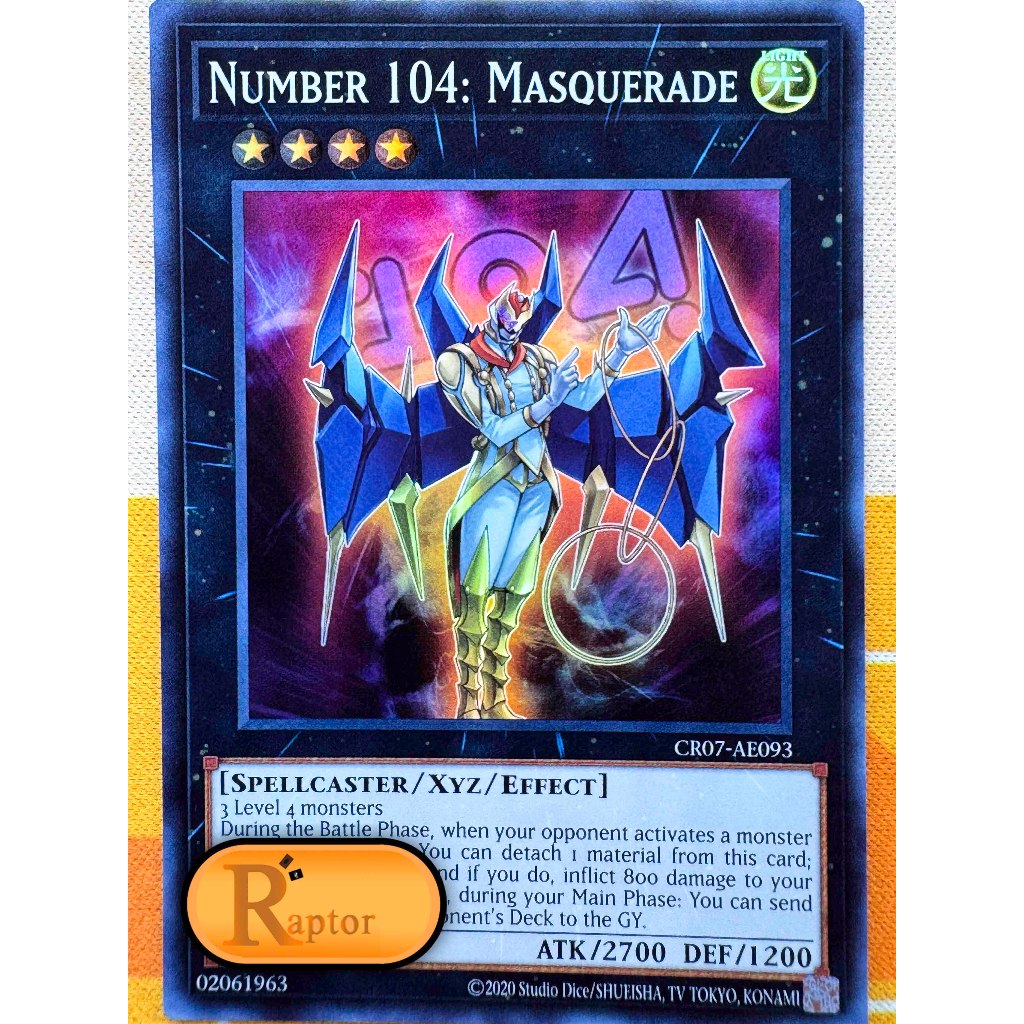 CR07-AE093 : Number 104: Masquerade [Super Rare] (Yu-Gi-Oh! Asia English : ลิขสิทธิ์แท้) - [RaptorzC