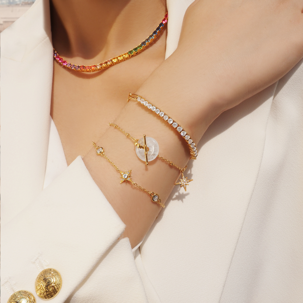 SHEPENDENCE سوار LUXE Tyra بالكريستال — صورة 5