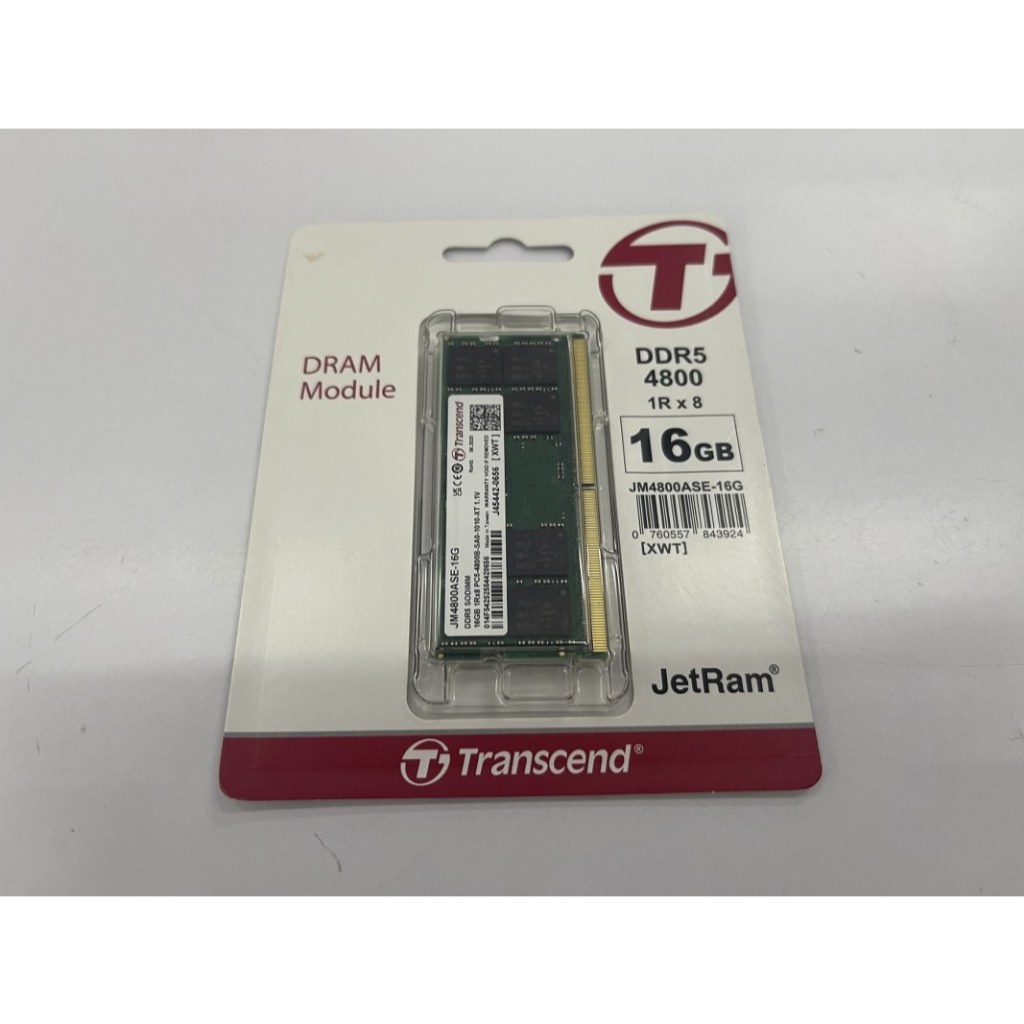 มือ 1 TRANSCEND RAM 16 GB DDR5 4800 ราคาถูกใจ