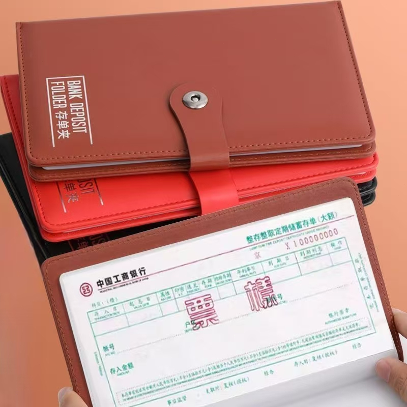 สมุดจัดเก็บเอกสารคุณภาพสูง กันน้ำได้ สำหรับเก็บใบรับฝาก บัตร เอกสารสำคัญ มีหลายช่อง ใช้งานPracticalมาก!