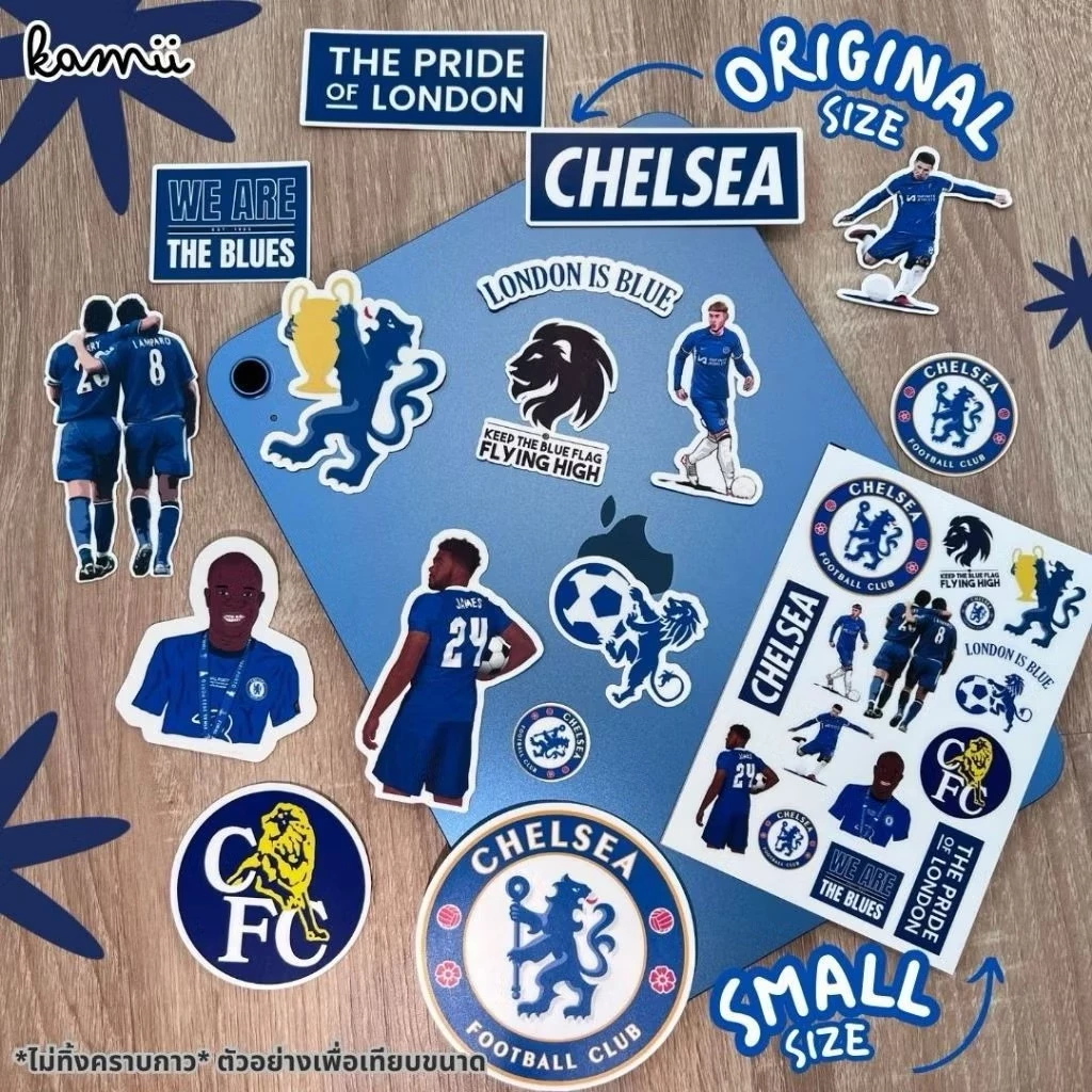 Chelsea - สติกเกอร์ Chelsea เคลือบกันน้ำ - KAMII | สติกเกอร์เชลซี