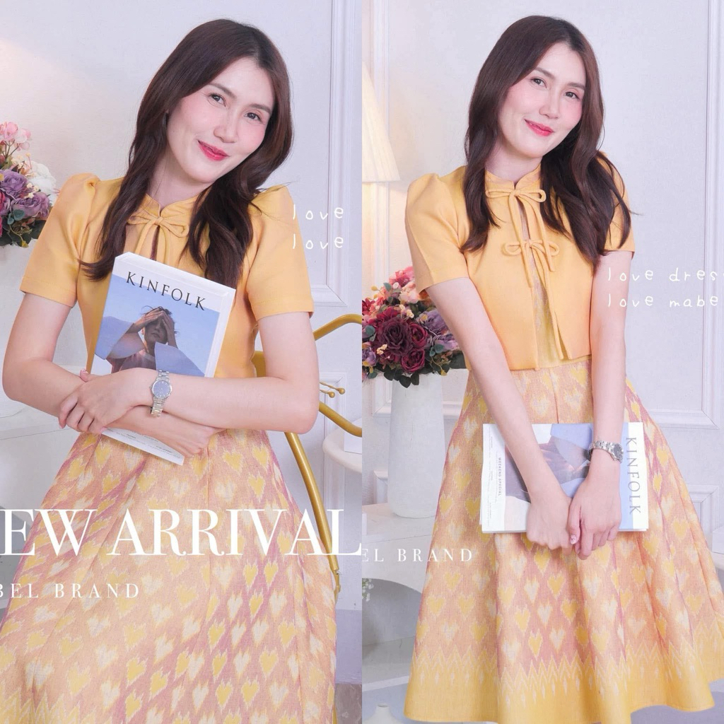 ชุดทำงานผ้าไทย by mabel ส่งต่อมือ 1 ป้ายห้อย