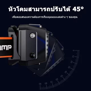 แหล่งแสง3สีไฟฉายคาดหัวแท้ledไฟคาดหัวแรงสูง สว่างมาก ปรับมุมและซูมได้ ไฟสายคาดหัว กันน้ำ ไฟส่องกบ ไฟส่องสัตว์ ไฟฉานคาดหัว