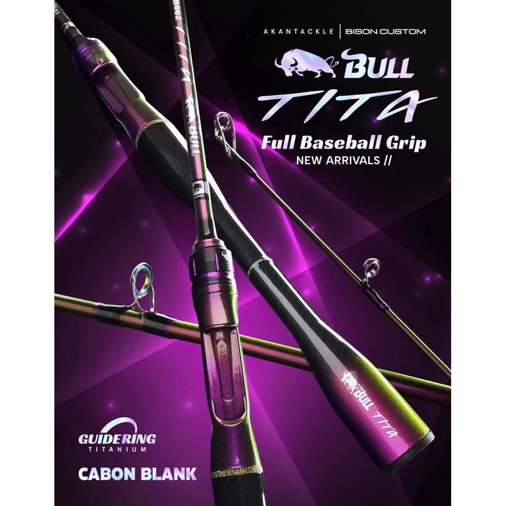 คันเบ็ดตกปลา คันเบ็ดไบสัน BISON BULL TITA 2025 แพคท่อPVC