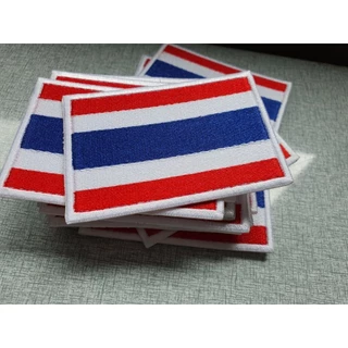 ‎อาร์มธงชาติไทย อาร์มปัก ขนาดกว้าง*สูง 7.5×5 ซม แบบนำไปเย็บ/ตีนตุ๊กแก/ครบชุด พร้อมส่ง